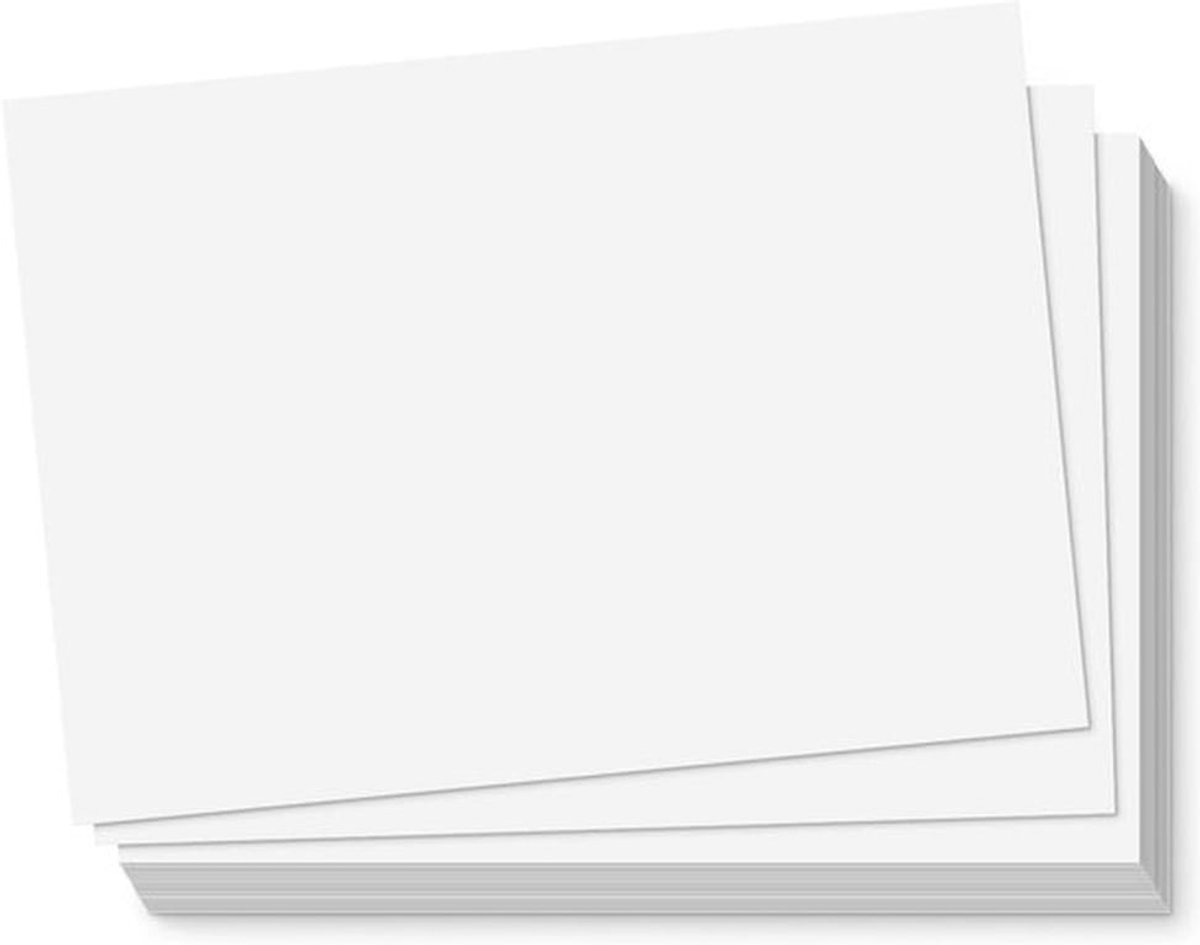 Postkaartpapier - 100 stuks - Blanko postkaarten voor doe-het-zelf - A6-formaat - Witte postkaarten - Geschikt voor verjaardagen en feestdagen