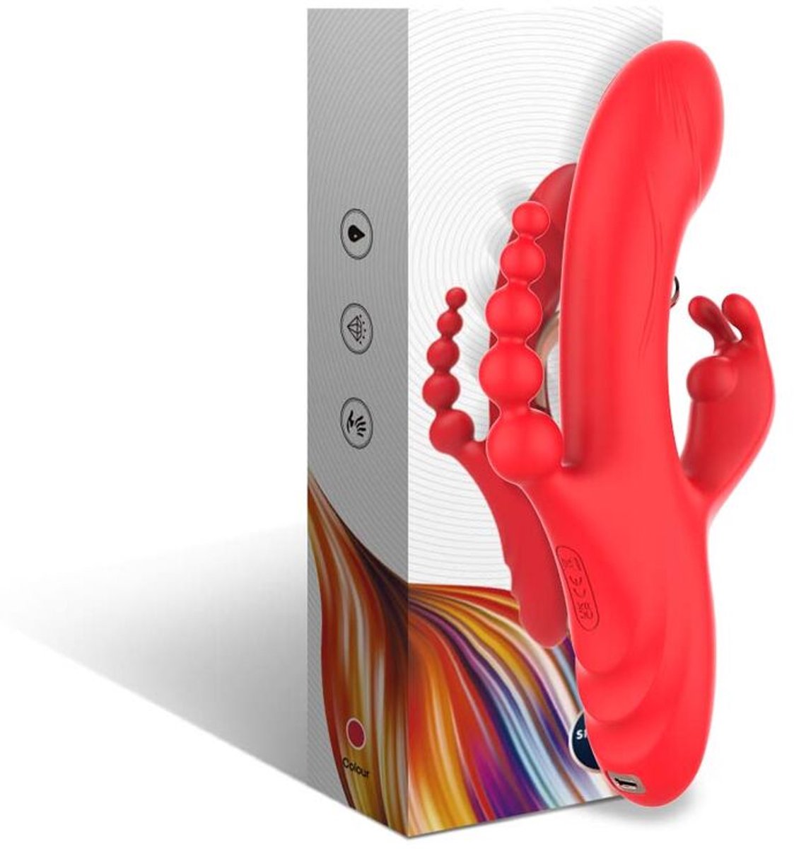 G-Spot en Clitoris Stimulator Vibrator Rood
