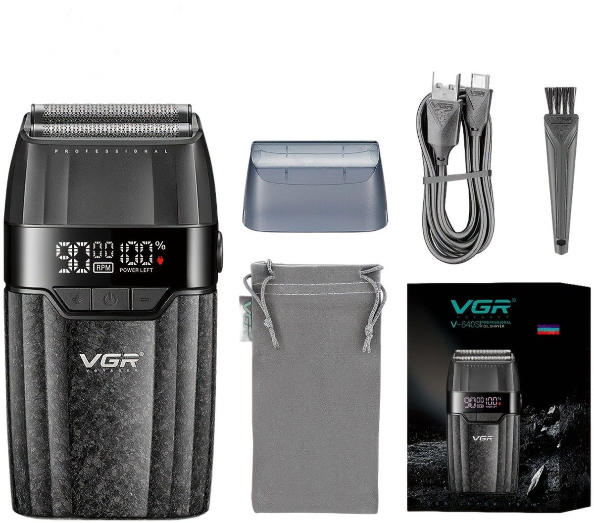 Currero Foil Shaver - Scheerapparaat Mannen - Hoofd Scheerapparaat - Head Shaver - Tondeuse met Trimmer - Lichaam en Baard - Oplaadbaar