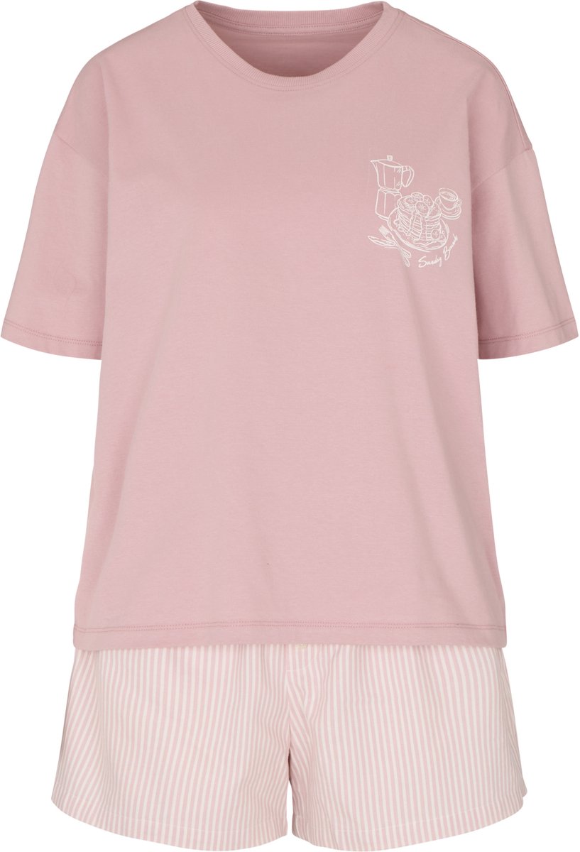 Hunkemöller Pyjamaset met Short en T-shirt Roze
