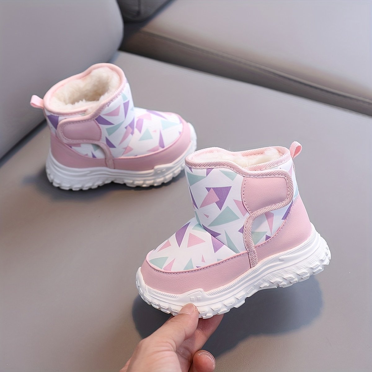 Currero Snowboots Meisjes Sneeuwlaarzen Kinderen Winterlaarzen Meisjes Gevoerde Winterschoenen Waterdicht Antislip Zool Warm Gevoerd Kinderlaarzen Helder Kleur Roze