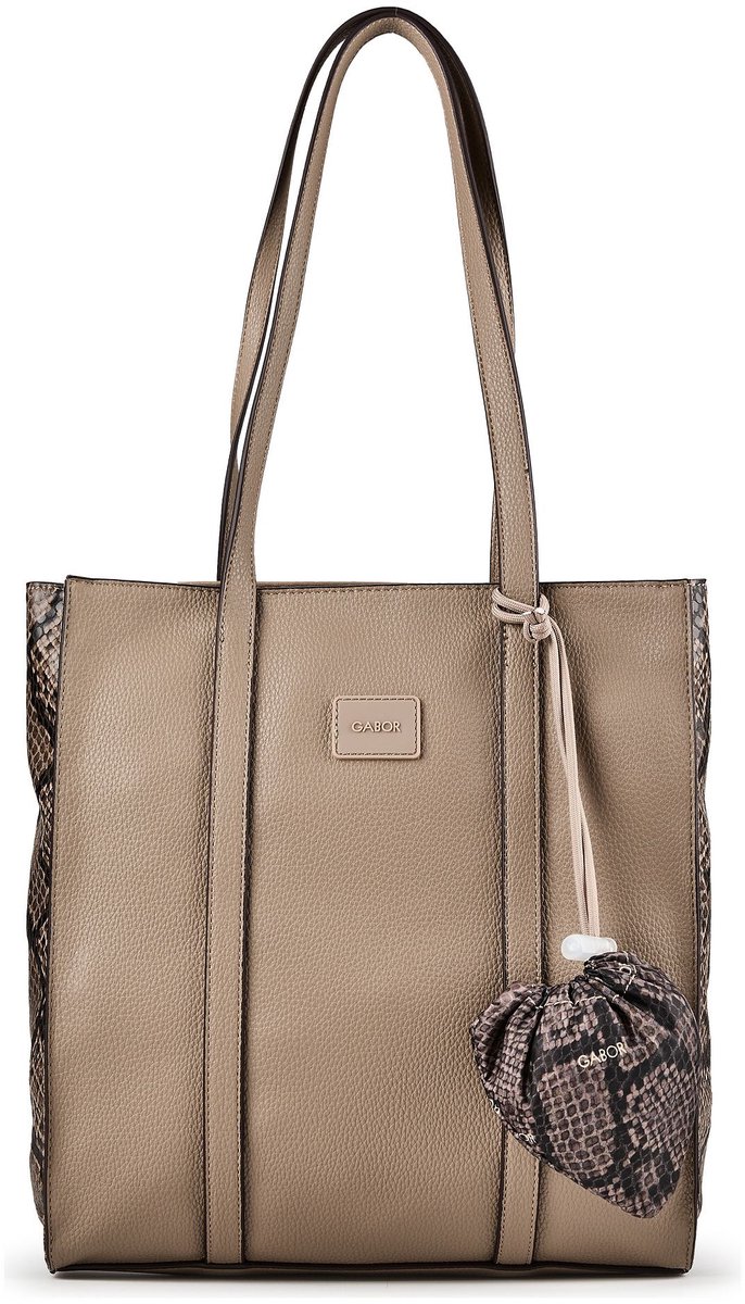 Gabor shopper schoudertas Elfie Luxe Zip Tote Bag Sanke Taupe