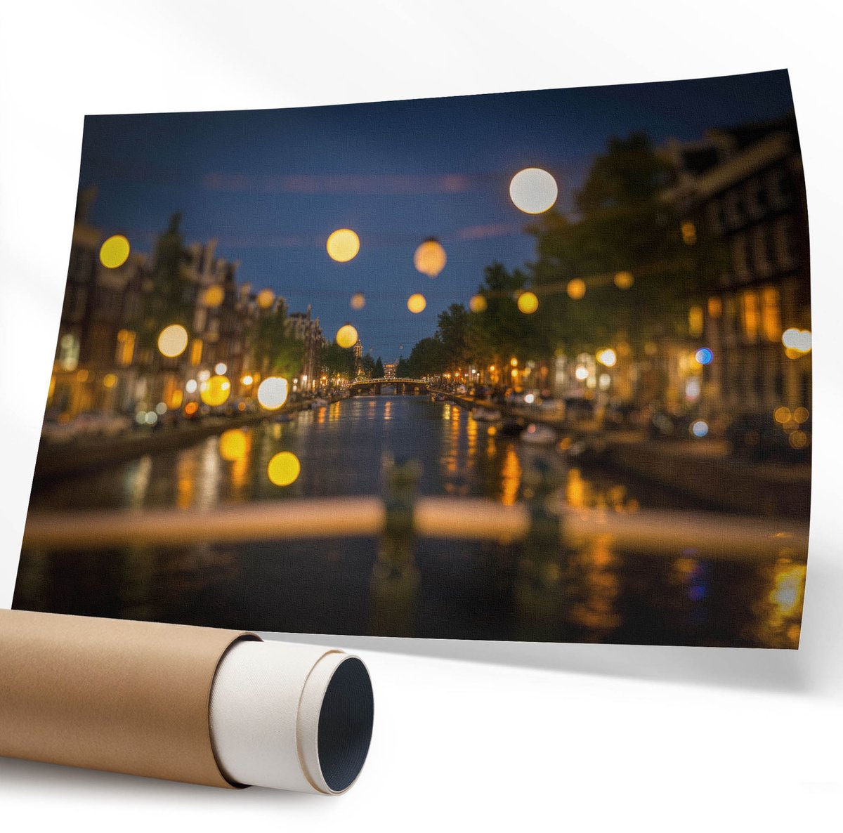 Coloray Polycanvas Wandposter – Stedelijke Magie, Blauw – 594 x 840 mm – Blauw Decoratie – Rechthoek – Decoratieve Wandposter – Kantoor – Klassiek