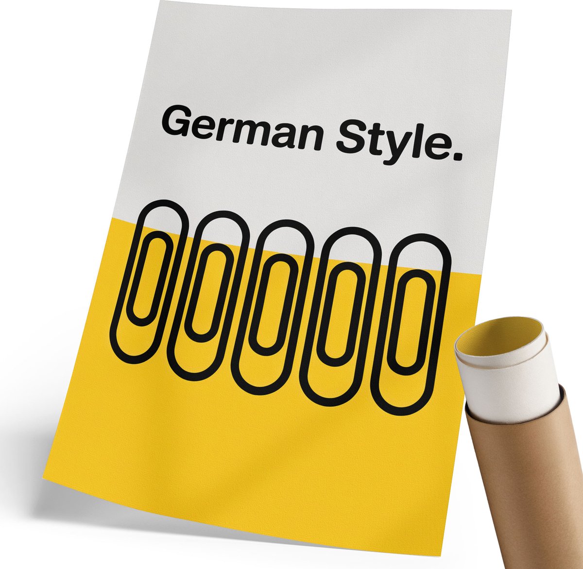 Coloray Polycanvas Poster - Duitse Bierstijl, Typografie - 210 x 297 mm - Geel Motief - Rechthoek - Wandkunst - Woonkamer, Slaapkamer, Kantoor - Modern