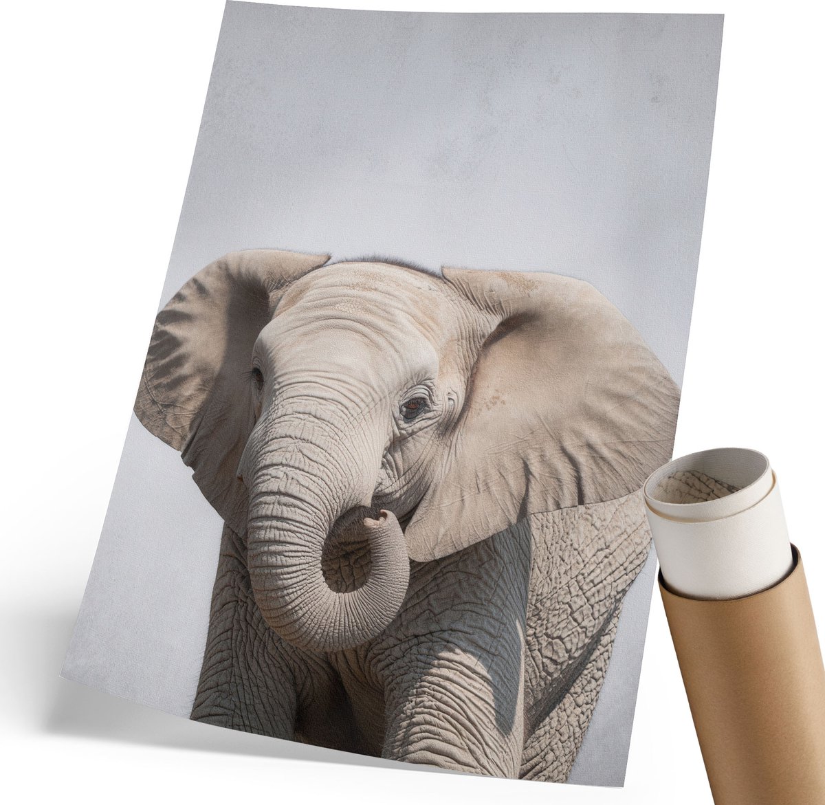 Wallfluent Polycanvas Poster - Een Pittoresk Stadje, Fotografie - 297 x 420 mm - Geel Motief - Rechthoek - Wandkunst - Woonkamer, Slaapkamer, Kantoor - Klassiek