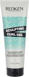 White tube met zwarte dop, met rode en zwarte tekst. Redken Sculpting Curl Gel