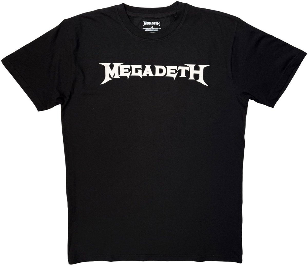 Megadeth - Logo Mono Heren Tshirt - S - Zwart/Wit