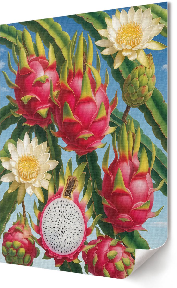 Coloray Polycanvas Wandposter - Het Exotische Van De Natuur, Schilderen - 420 x 594 - Groen Wanddecoratie - Rechthoek - Interieurdecoratie - Woonkamer, Slaapkamer, Kantoor - Decoratief