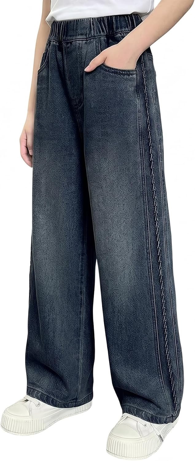 Jeans voor meisjes, denim broek, maten 122-170