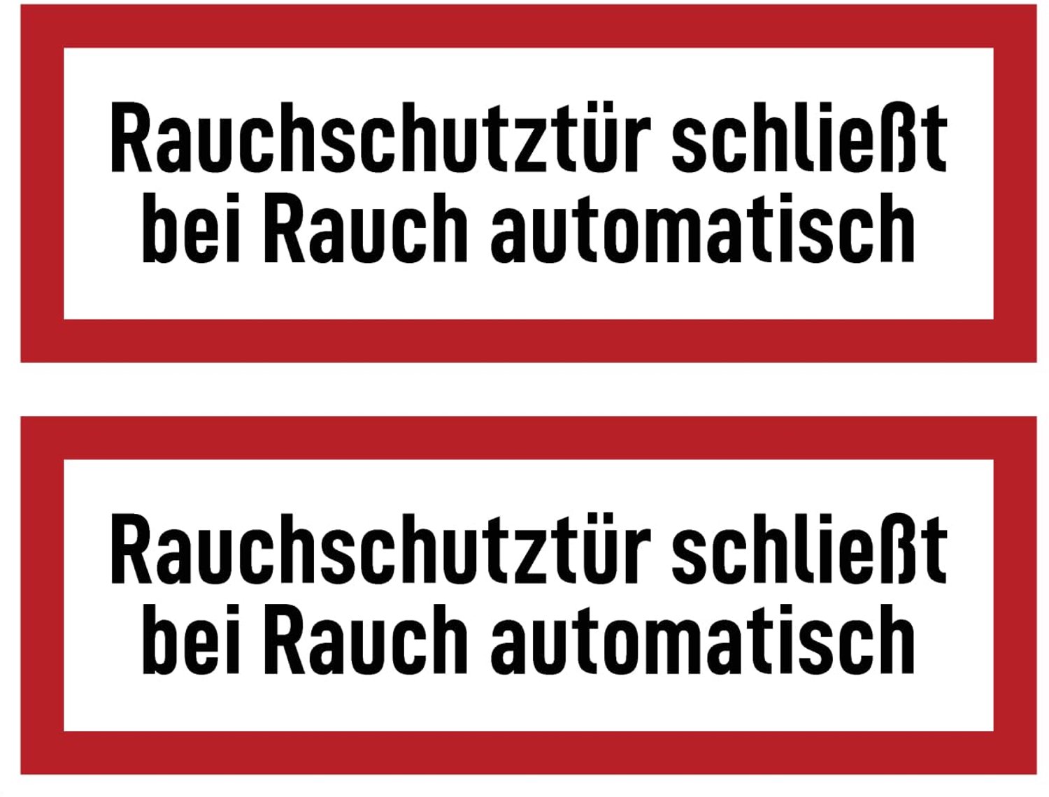 Sticker 74x210 mm - 2 stuks - brandveiligheidsteken - informatiebord voor rookdeur - ServiceTopper