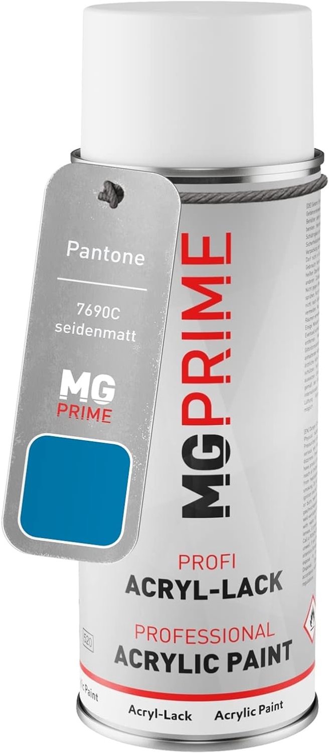 Acryllak spuitbus 400ml - Pantone 7690C blauw - hoge dekking - ideaal voor carrosseriedelen - ServiceTopper