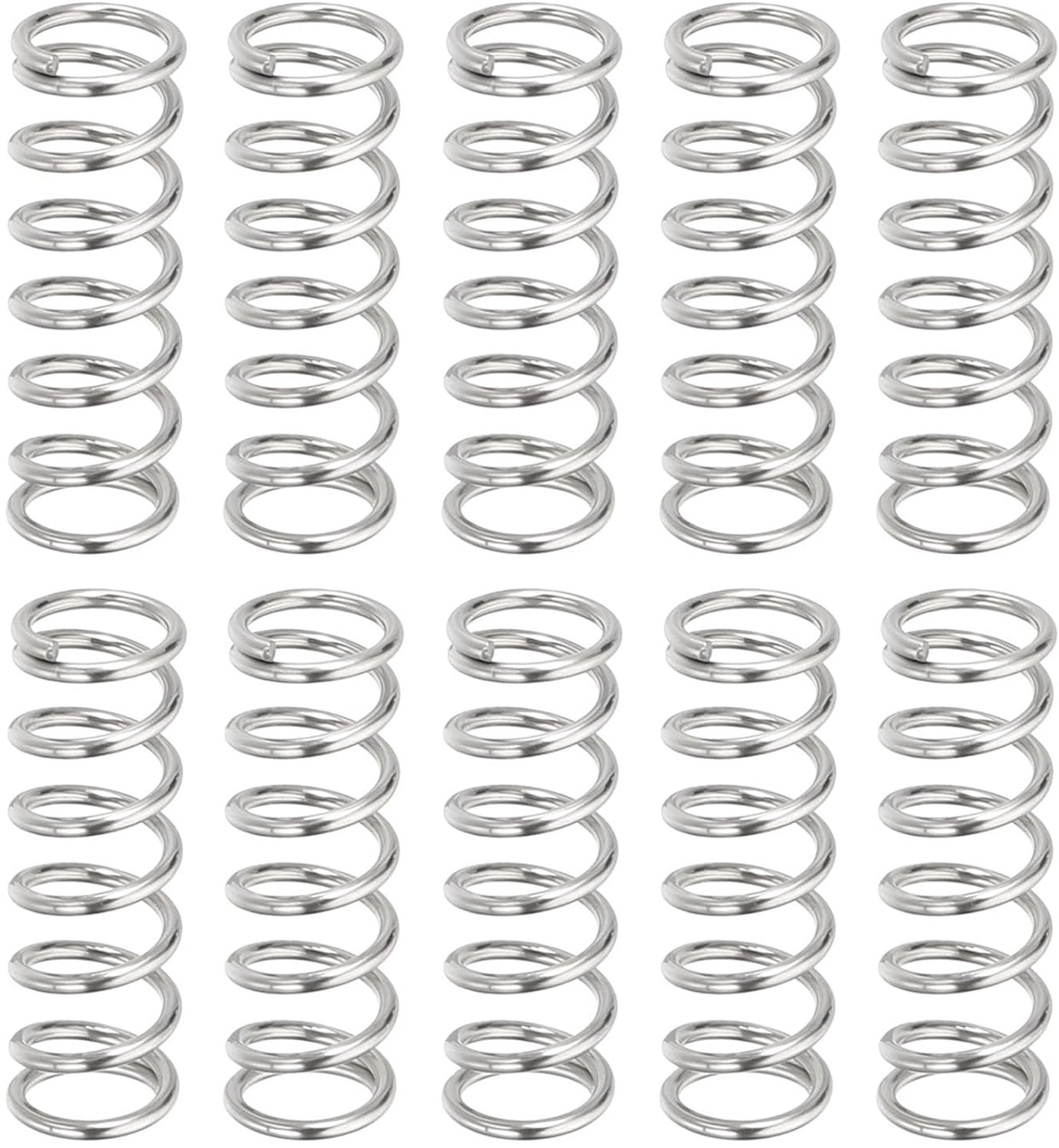 Compressieveren 0,6 mm x 5 mm OD x 15 mm - roestvrij staal 304 - duurzaam - ideaal voor huisreparaties - ServiceTopper