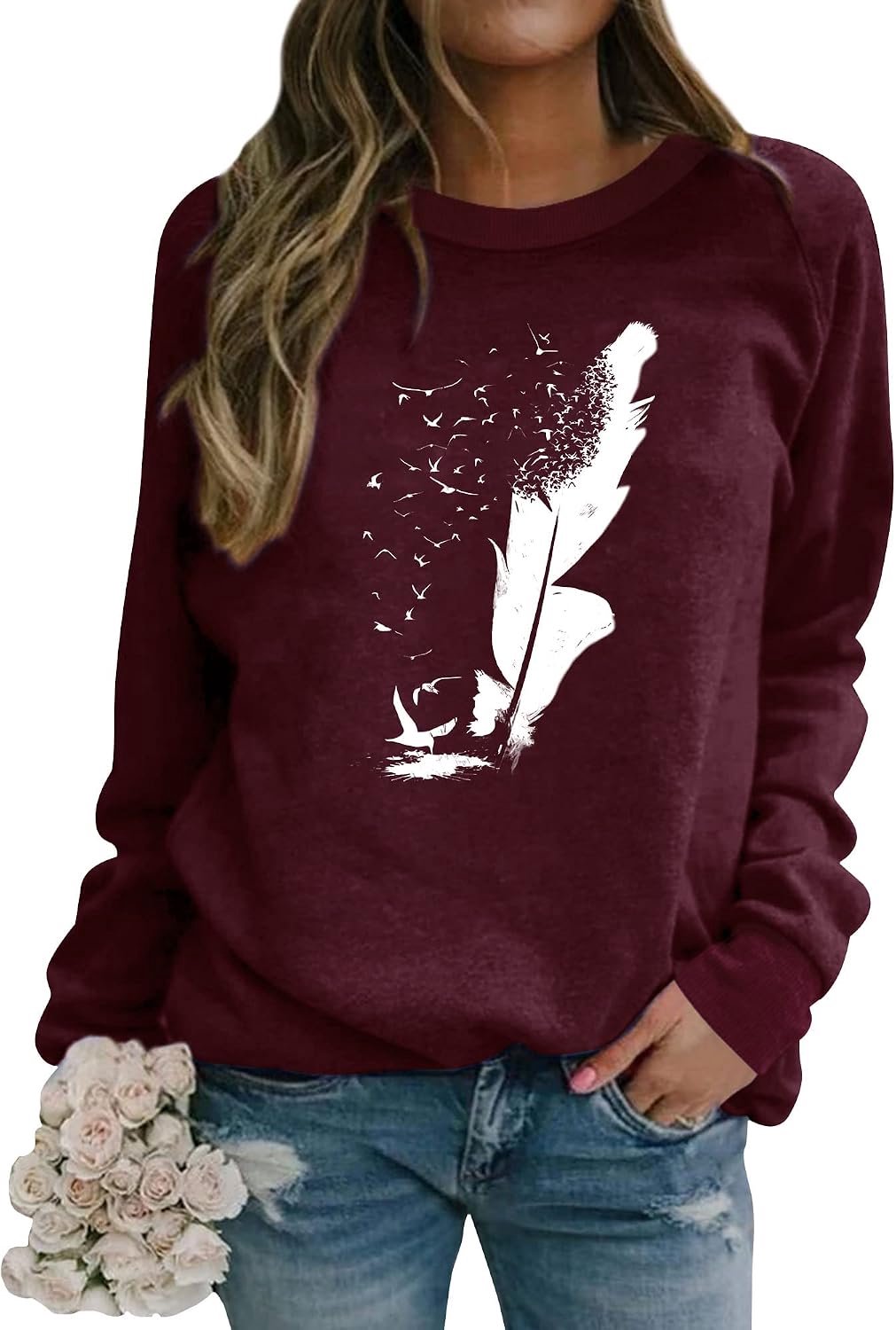 Pluis druksweatshirt 95% katoen herfst
