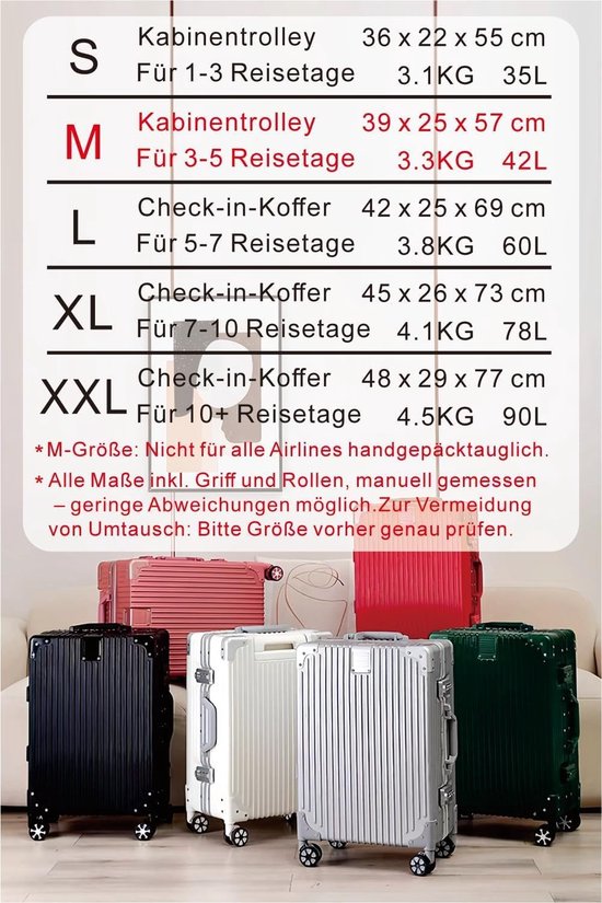 Koffer L (69 cm) - Robuste trolley, 60 liter, voor inchecken — afbeelding 5