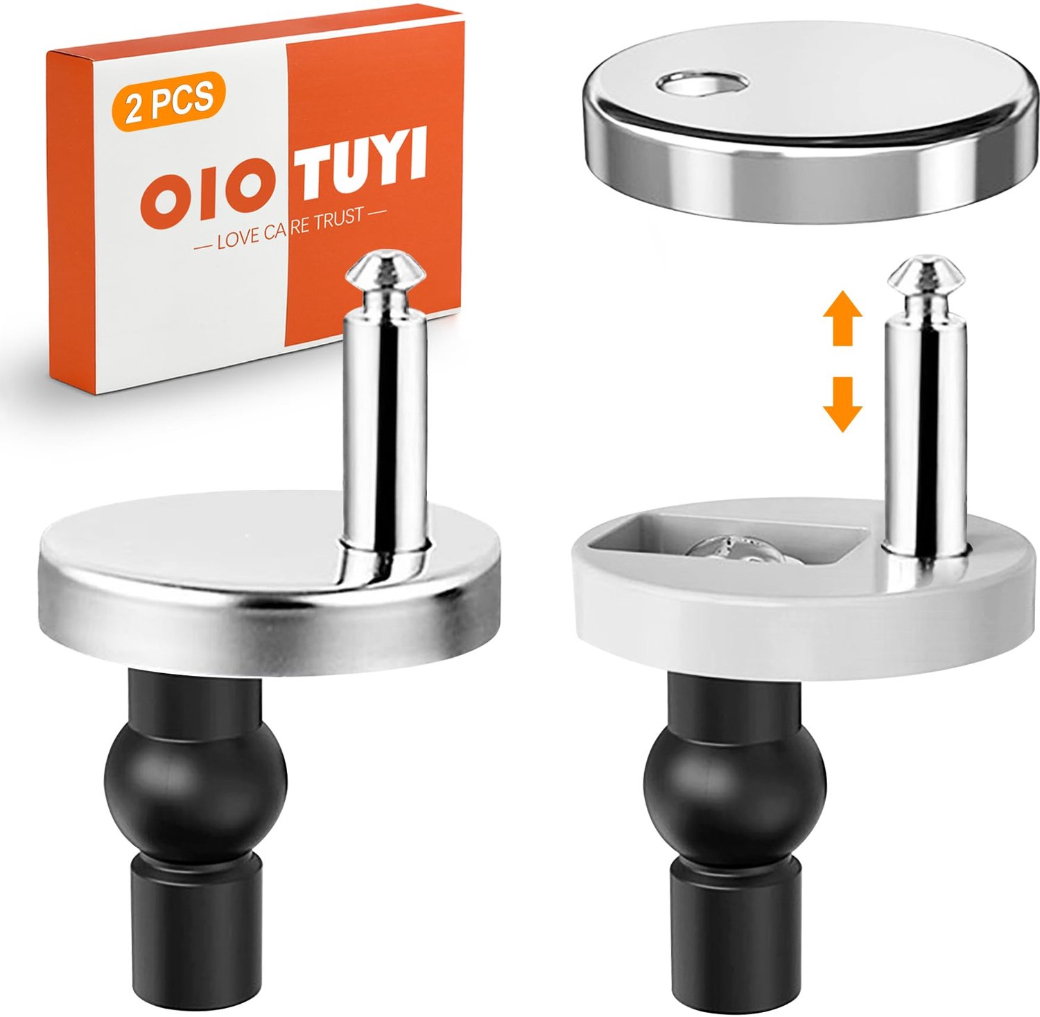 Toilet Bril Bevestiging met Scharnieren en Schroeven - Vervangingsonderdelen (Set van 2)