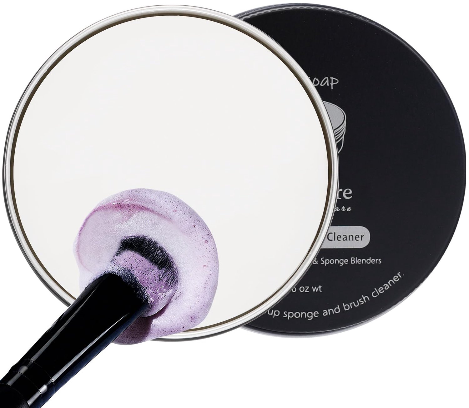 Solid Makeup Borstel Reiniger met Reisdoos