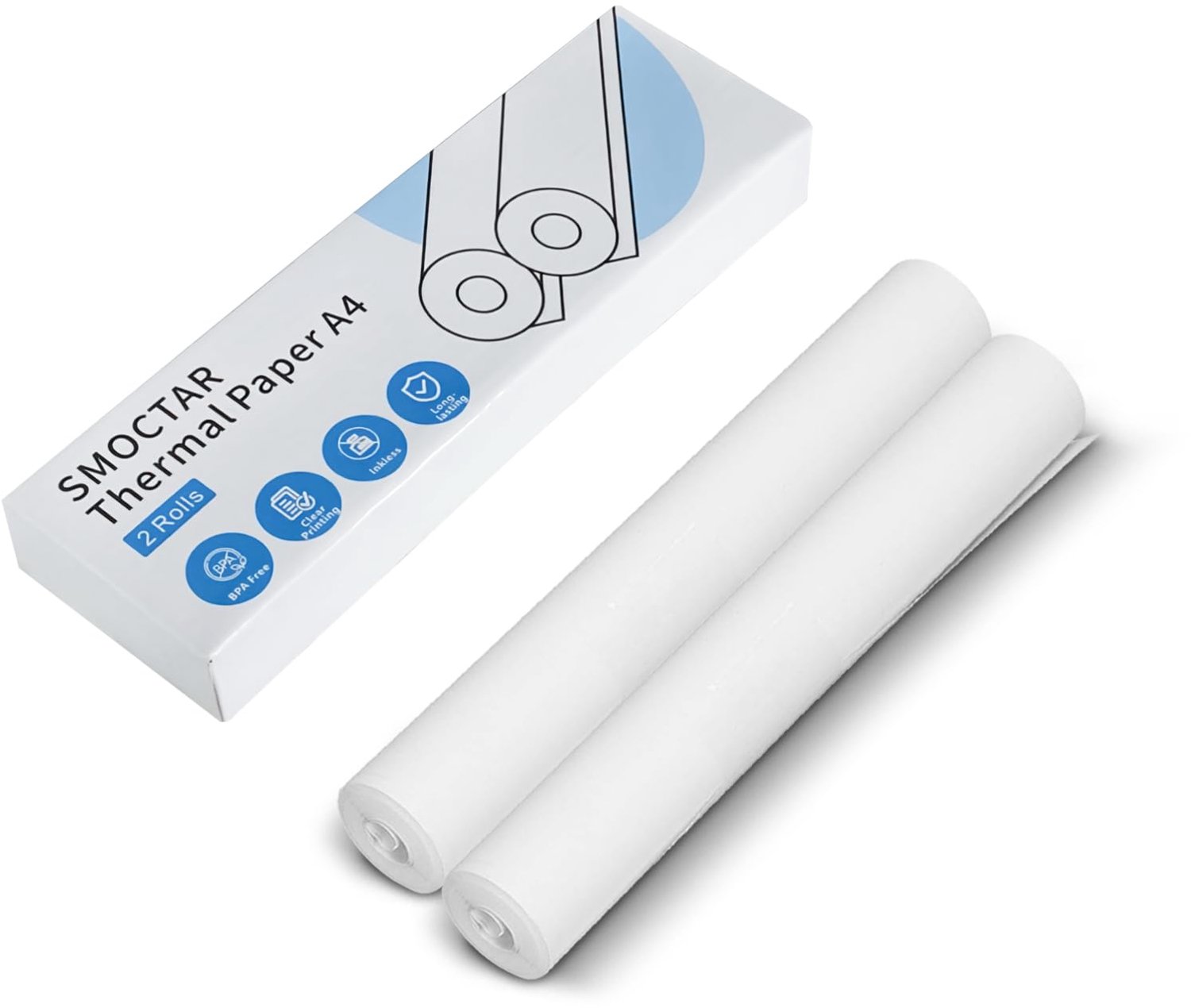 A4 Thermal Printer Papier Set van 2 Rollen voor Diverse Toepassingen
