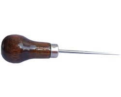Krabpriem Hoogwaardig Staal - Houten Handvat - Gereedschap voor Ponsen - Handwerk/Hobby - Flexibel en Handig - Onmisbaar voor Ambachten - Ponsgereedschap