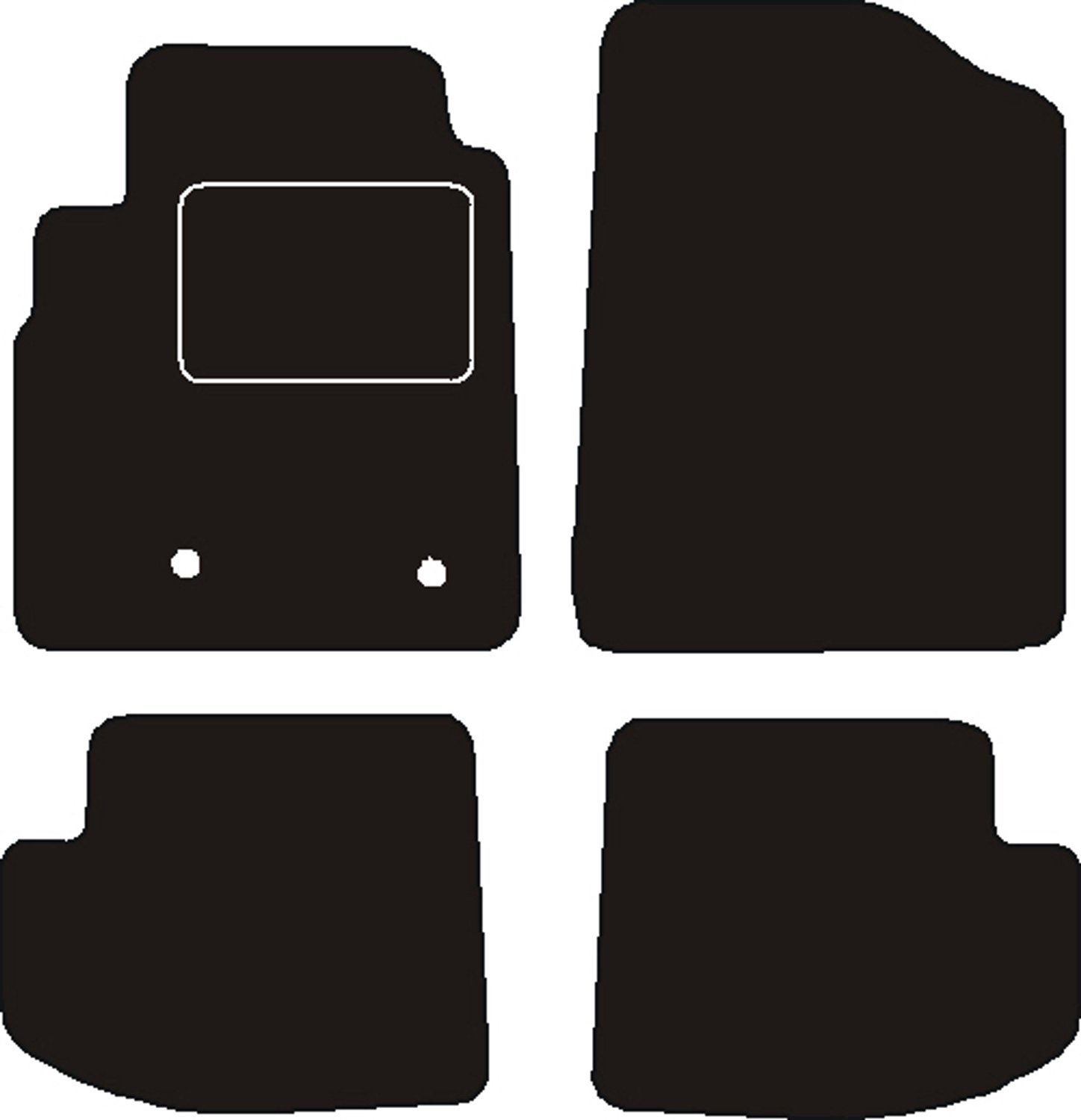 Mats4all | Naaldvilt automatten passend voor Toyota Yaris 3-deurs 2003-2005 | Antislip | Met versterking | 4-delig | Automatten | Mattenset