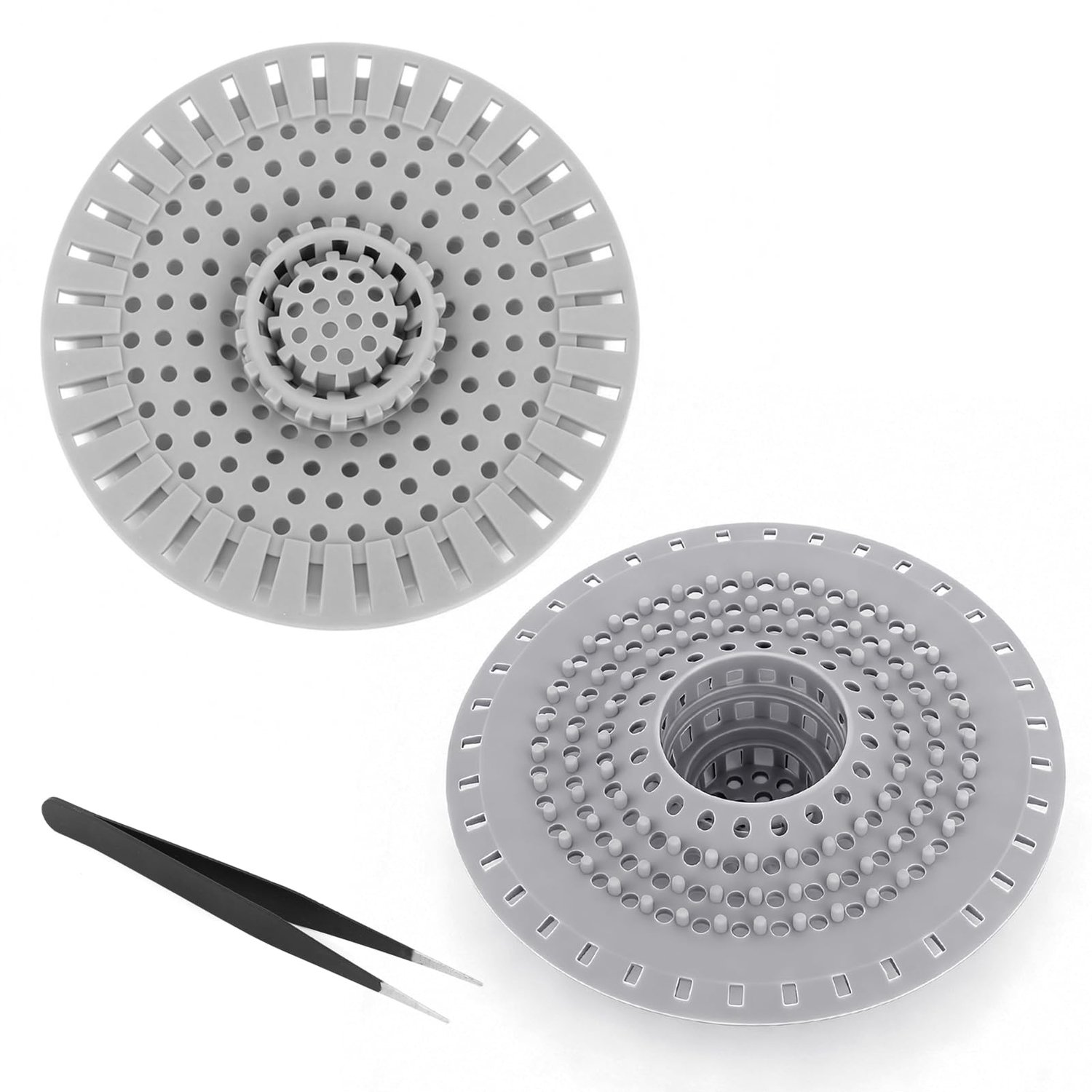 Set van 2 Siliconen Afvoerfilters voor Douche en Keuken