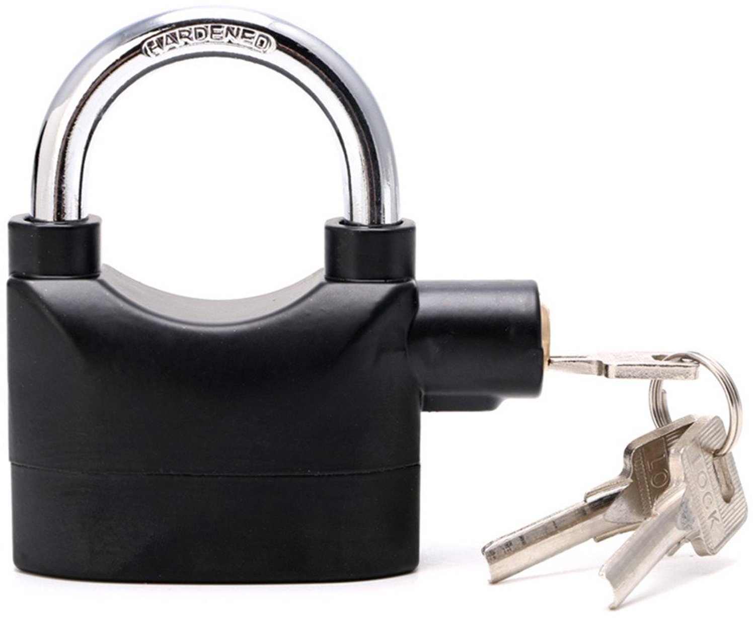 Weerbestendig Hangslot - Akoestisch Alarm - 110 dB Veiligheid - Voor Buitenbeveiliging - Sterk en Duurzaam - Zwarte Kleur