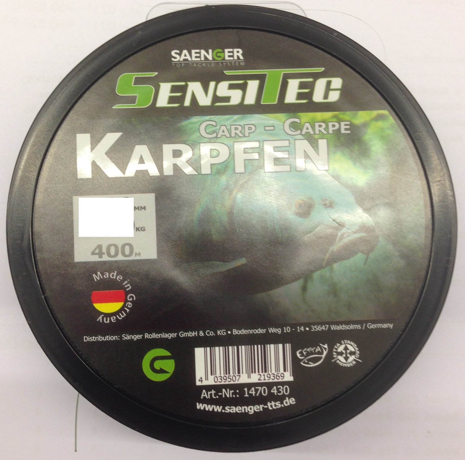 Monofiele Vislijn - Olijfgroen Ø 0.33 mm / 8.7 kg / 400 m