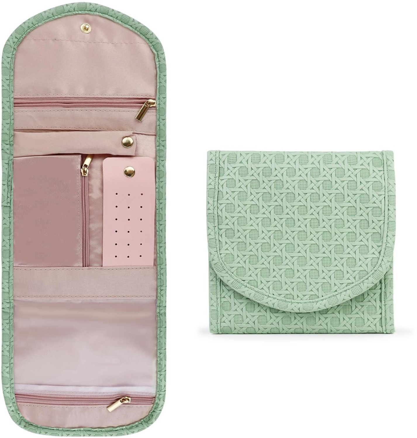 Compacte Reistas voor Sieraden met Earring Stand