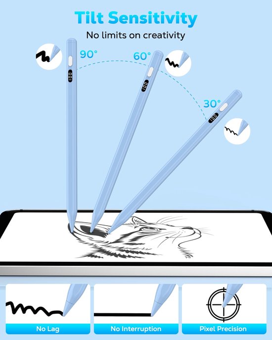 Stylus Pen voor iPad met Snelle Oplaadfunctie en LED Display — afbeelding 2