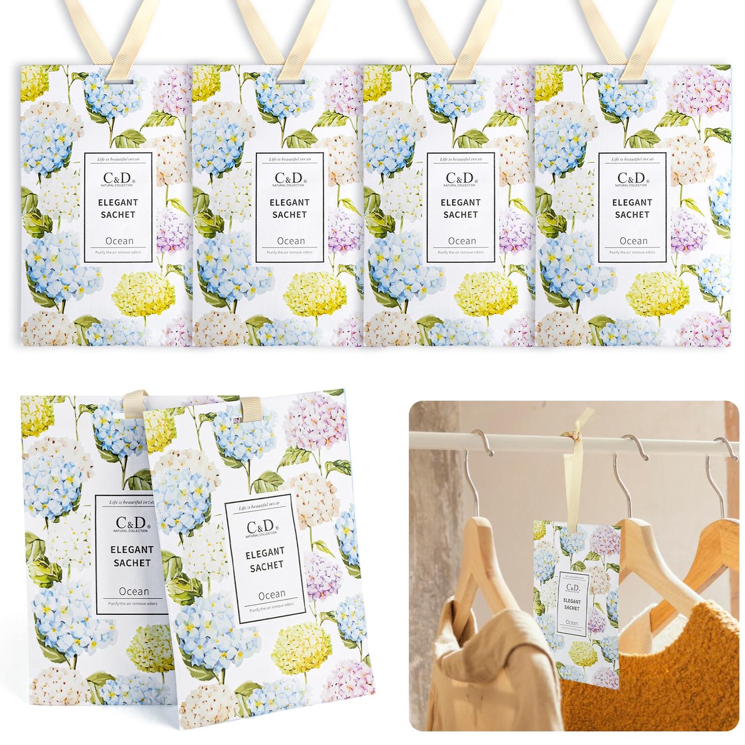 Set van 6 Geurzakjes voor Kasten en Lades