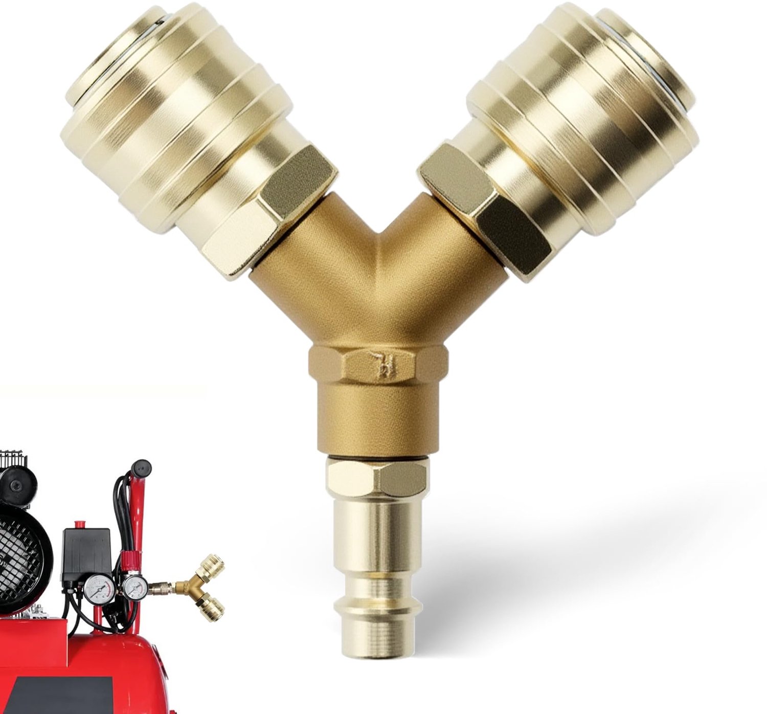 Compressed Air Distributor met 2 Aansluitingen