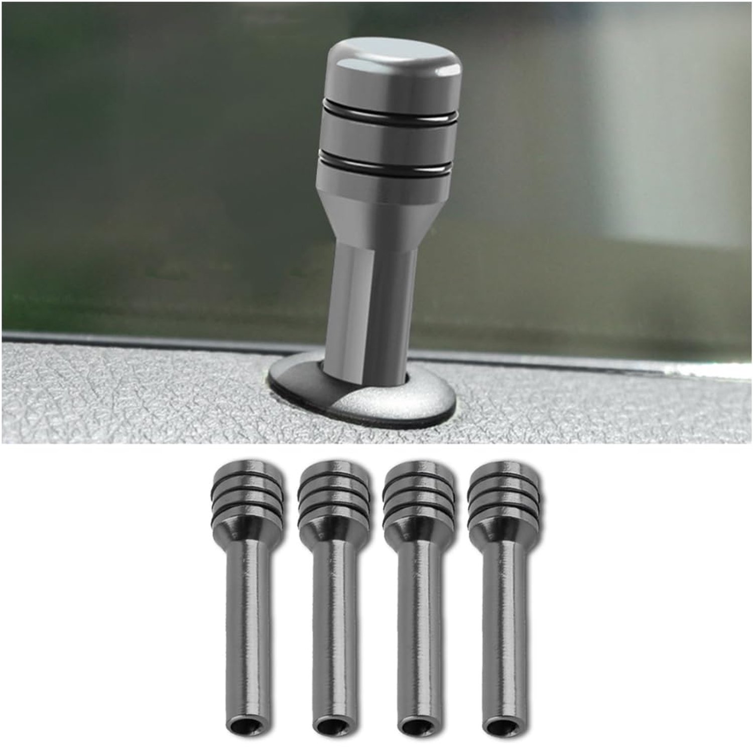 Deurvergrendelingsknoppen 4 stuks - Aluminiumlegering - Universeel - Hoogwaardig - Lichtgewicht - Afmetingen 49*12mm - Deursloten