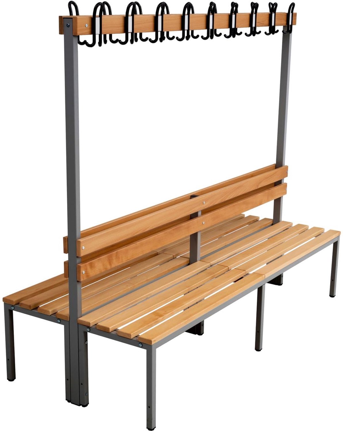 Dubbelzijdige Kledingbank met 6 Poten, 200 x 85 x 170 cm
