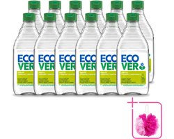 12 x Ecover - Afwasmiddel - Citroen & Aloë Vera - 450 ml - Bulkverpakking - Afwasmiddel citroen aloë vera - Douchemop - Milieuvriendelijk afwassen