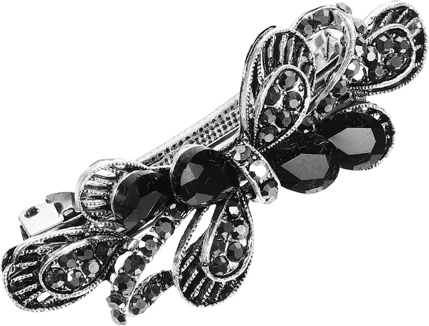 Kristallen haarspeld vorm Bruidsmeisje haaraccessoires strass haarclip knobbeltje barrettes vintage strass haarspeldje sprankelende haaraccessoires Haar sieraden steentjes Zwart