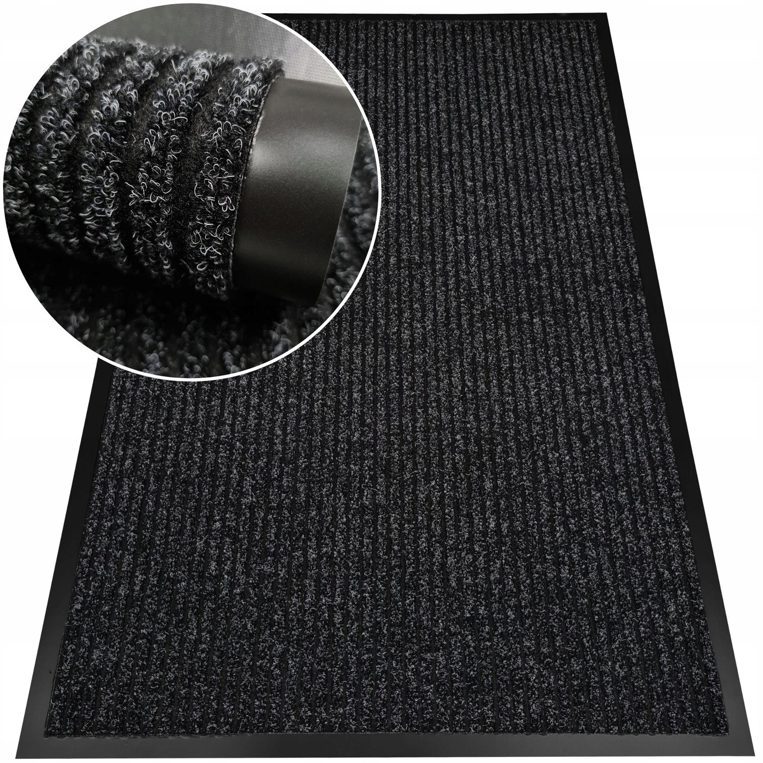 Zwarte Instapmat 60x90 cm - Duurzame Buitenmat voor Hoge Verkeerszones