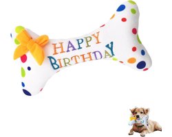 XINTANGXIA Hond verjaardag kraakbeen speelgoed zacht bot pluche hondenspeelgoed hondenspeelgoed verjaardag voor honden - ShopVlot