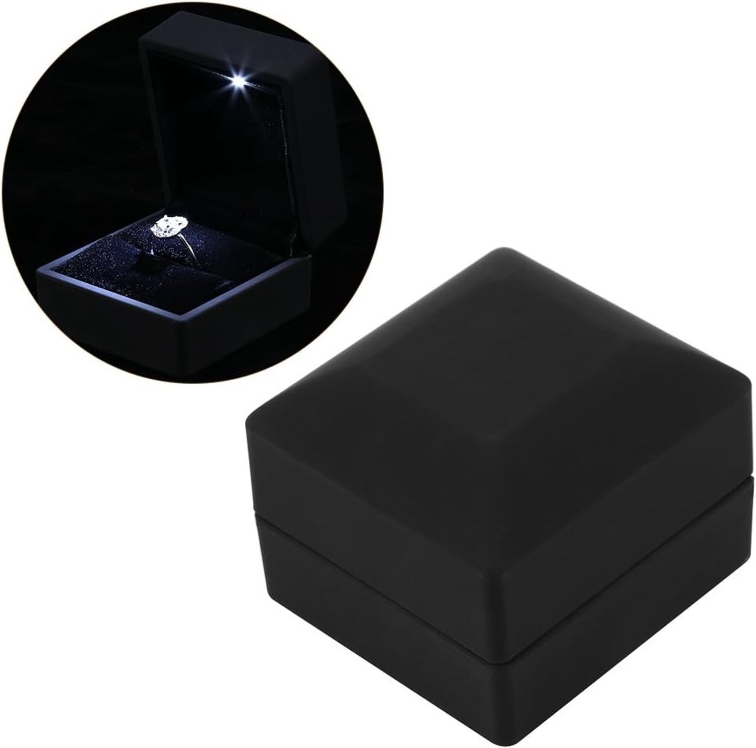 Sieradenopbergdoos voor ringen, hangers, armbanden en kettingen met LED-verlichting en luxe design