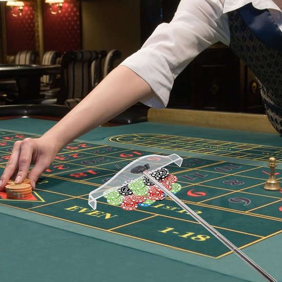 2 stuks telescopische chipschuivers transparant – met acryl opvangschep voor poker- en roulette-chips — afbeelding 3