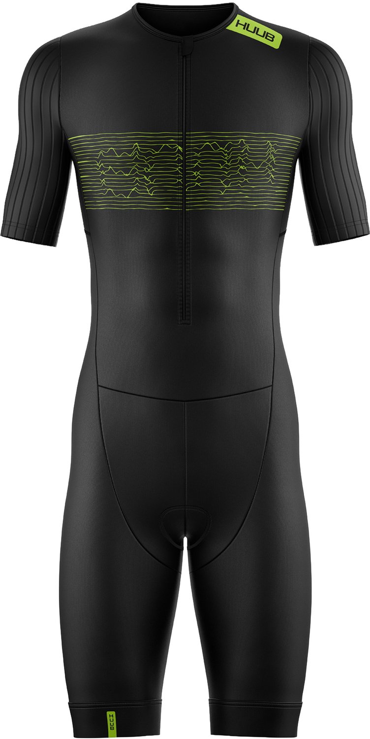2026 HUUB Heren Contour Tri Suit - Black / Lime