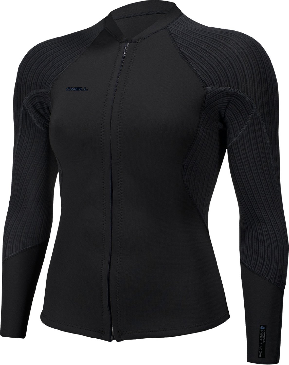 2026 O'Neill Dames Hyperfreak 2/ 1.5mm Front Zip Jacket - Black