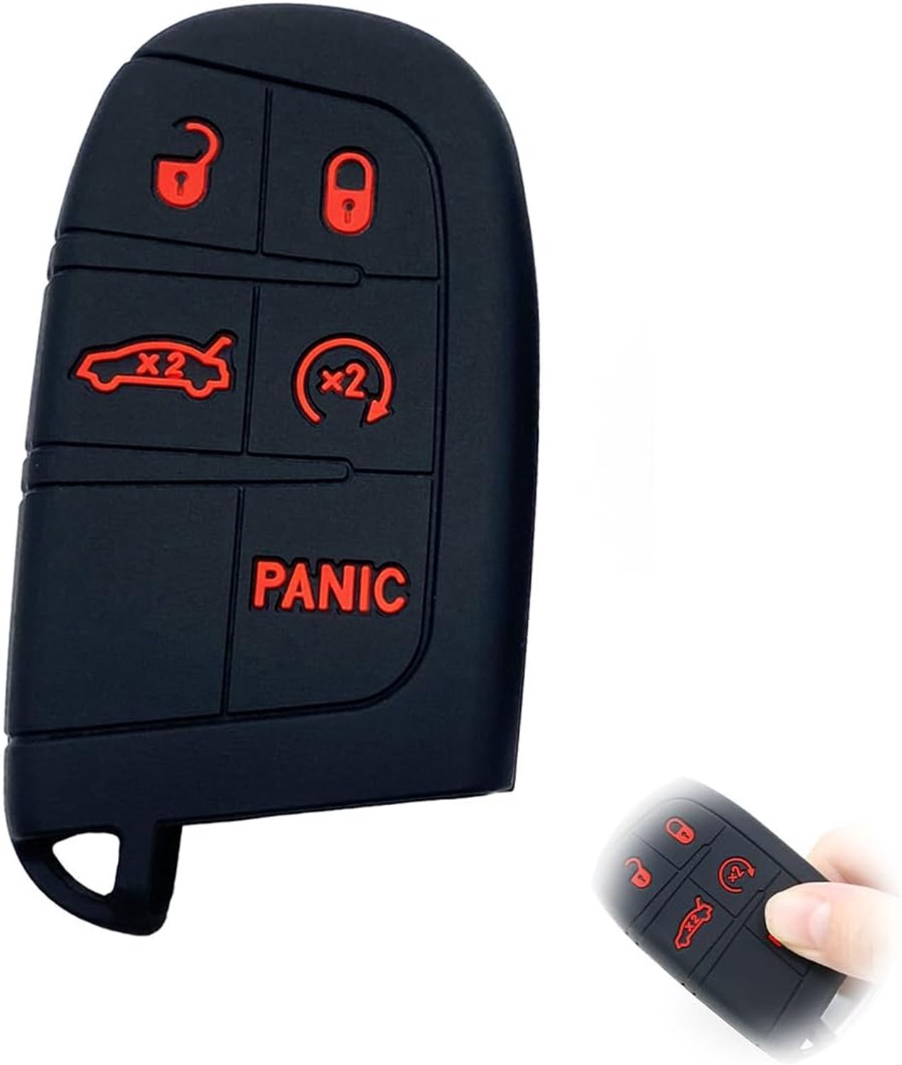 Grobo Key Fob Case, 5-knop sleutelbehuizing, voor oplader Challenger Durango Journey