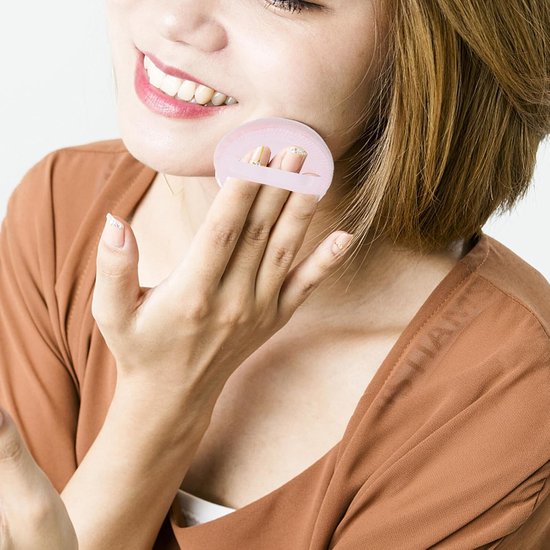 20 Stuks Ronde Velours Poederpuff Roze Herbruikbare Make-up Spons voor Losse Compacte Poeders Krachtige Olieabsorptie Geschikt voor Dagelijks Gebruik Onderweg voor Dames — afbeelding 4
