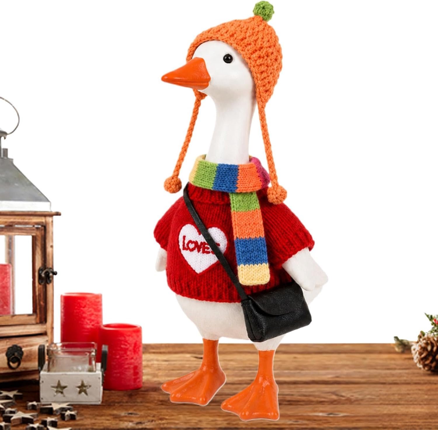 Winter Goose Outfit, 17,8 cm, 4-delige fun, gebreide wintermutsen, sjaalset
