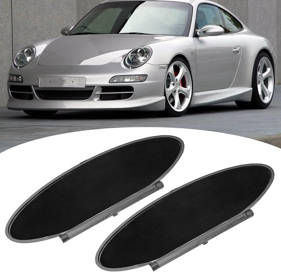 2 Stuks Zonneklep Spiegel Cover, 99670142102 ABS Zonneklep Make-up Spiegel Cover Vervanging Voor Boxster Cayman 986 987 — afbeelding 2