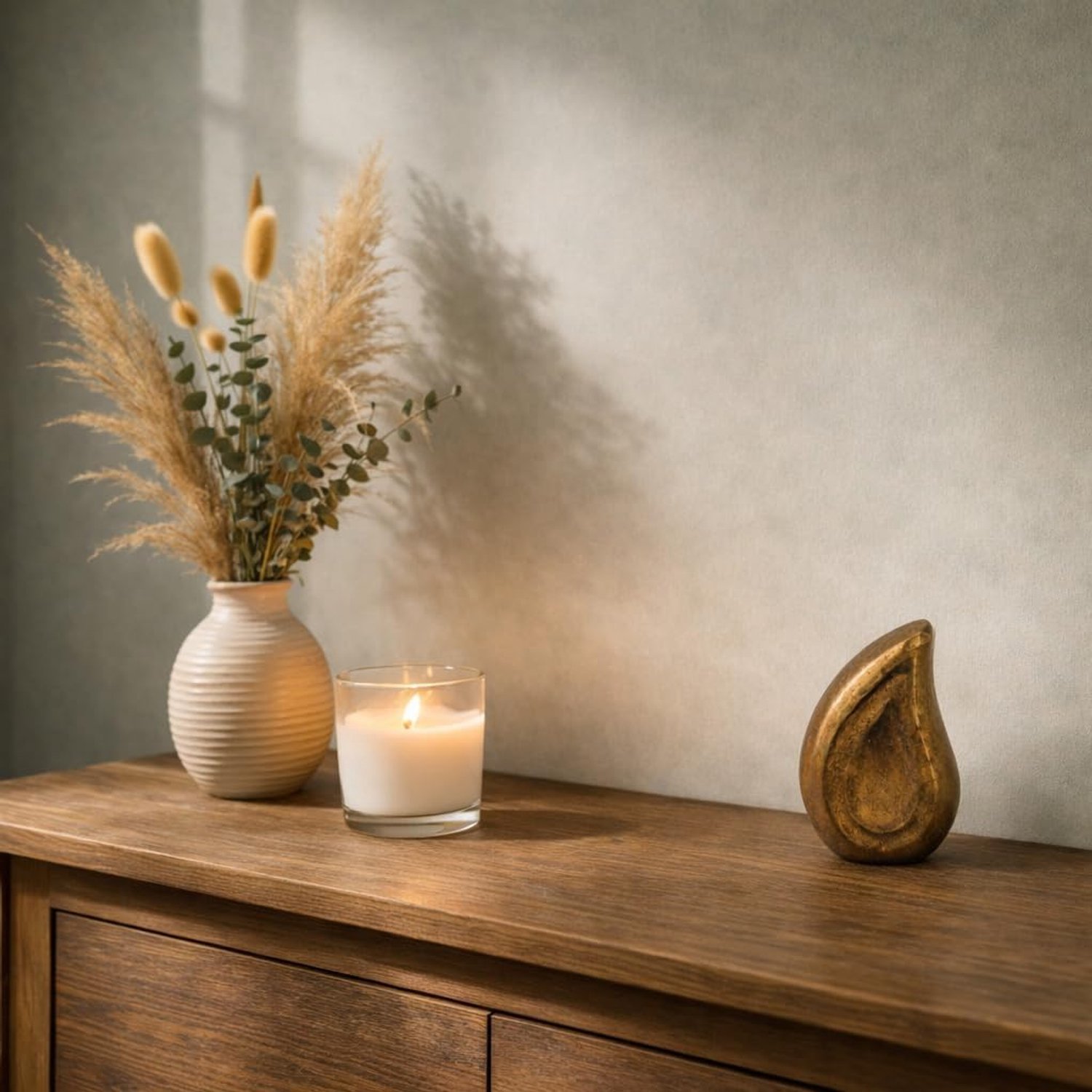 Mini Urn Druppel/Traan - Kleur Antiek Goud
