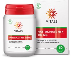 Vitals Nattokinase-NSK 100 mg - 60 capsules - enzymen. De enige echte NSK-SD® met 2000 FU nattokinase.