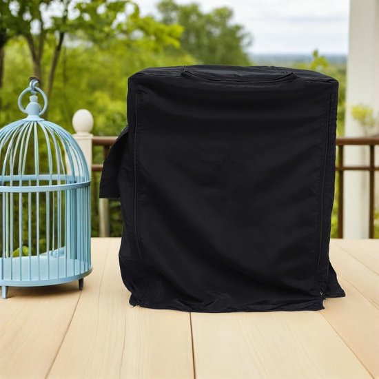 2 Stuks Vogelkooihoes Geïsoleerd Zwart Thermische Beschermhoes voor Kleine Dieren Ademend Wasbaar Warmtebehoud voor Parkieten Lovebirds Puppy Kittens in Winter — afbeelding 3