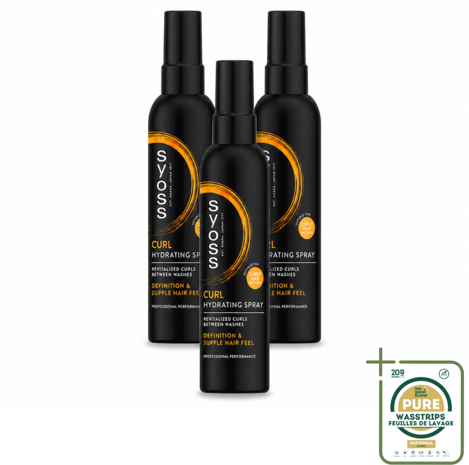3 x Syoss - Curls - Haarspray - Veerkrachtige Krullen - 150 ml - Krullen Stylen - Haarspray Krullen - Krullen Verzorgen - Krullen Fixeren - Pluisvrije Krullen