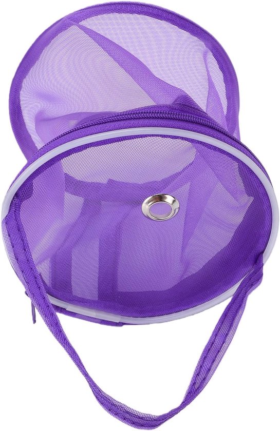 lyrlody Mini-garenopbergtas Nylon Gehaakte Brei-organizer 5,31 X 5,12 Inch met Grote Knoopsgaten Om Klitten Te Verminderen Draagbare Reisprojecttas voor Hobbyisten — afbeelding 4