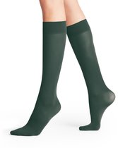 FALKE Pure Matt eenkleurig materiaal ondoorzichtig 50 DEN kniekousen dames groen - maat 39-42